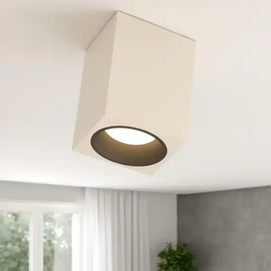 Faretto di gesso bianco parabola alluminio nero da soffitto Quantità Limitata