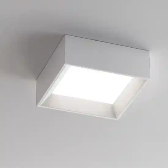 Spedizione Espresso Linea light tara mini plafoniera bianca led 3000k quadrata