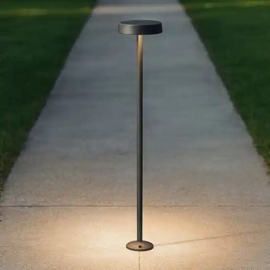 Spedizione Espresso Lampione moderno da giardino linea light pistillo nero led ip65