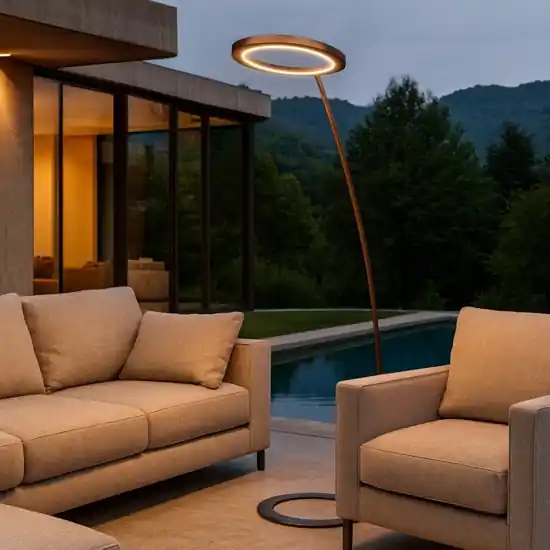 A Buon Prezzo Piantana per esterno linea light lira marrone led ip65