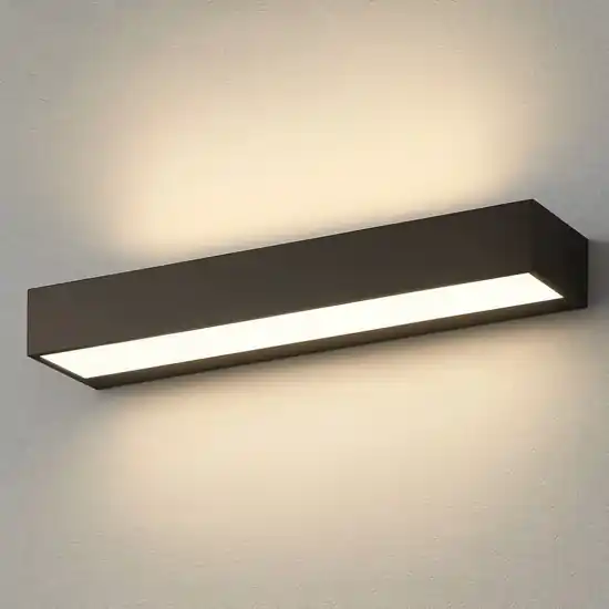 Sconto Applique led a parete 3000k 4000k rettangolare nera top light bios