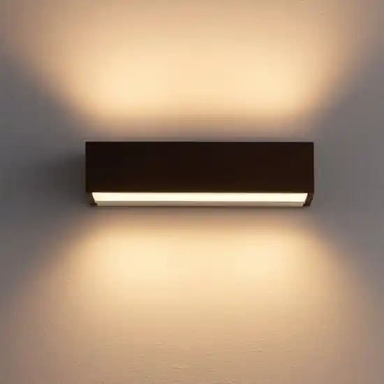 Prezzo Scontato Applique led 12w 3000k 4000k rettangolare marrone top light bios