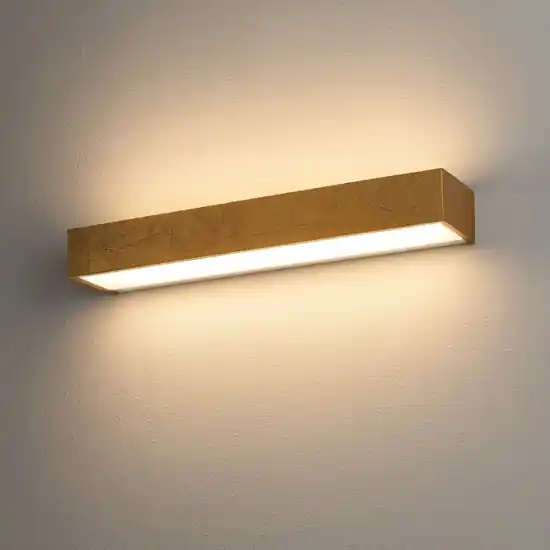 Applique led bios foglia oro rettangolare 18w 3000k 4000k top light Affare