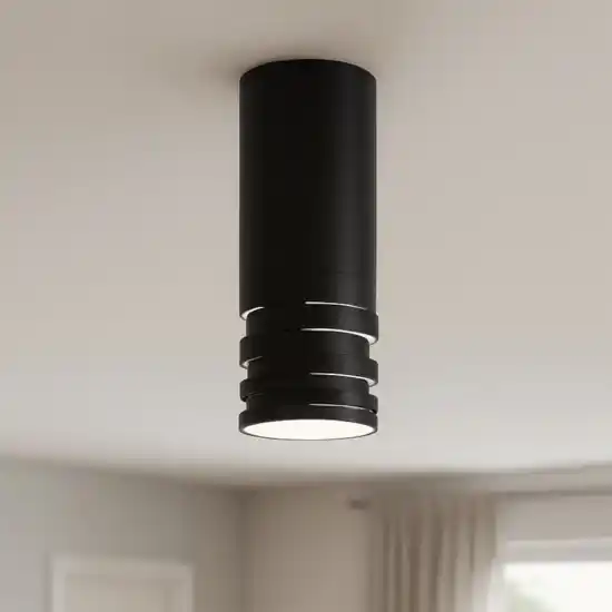 Faretto da soffitto cilindro sporgente nero emily gea luce Ultimissimo Modello