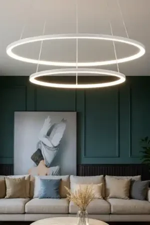 A Buon Prezzo Lampadario erika s-2 gea luce bianco cerchi led 80w 3000k