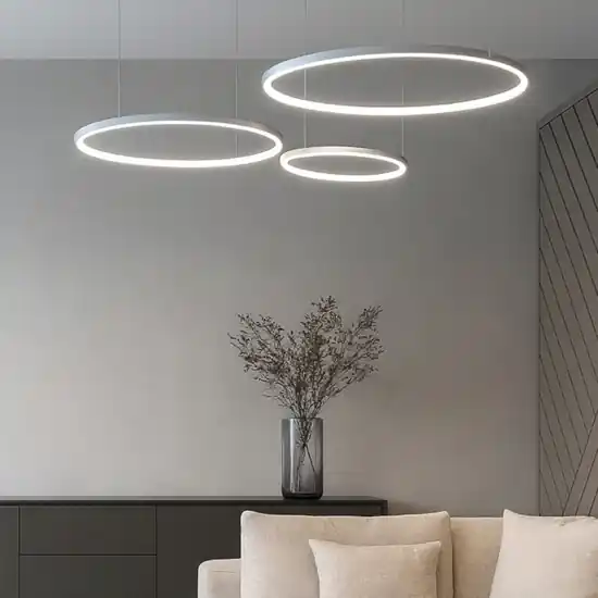 Lampadario 3 cerchi moderno led erika s-3d gea luce l Compra Online
