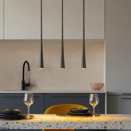 Lampadario da cucina led 16w 3000k nero dafne gea luce Compra Online