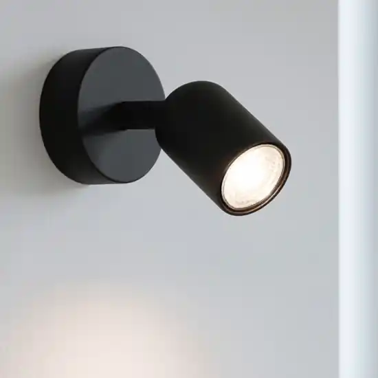 Pagamento Sicuro Applique da parete orientabile nero toplight