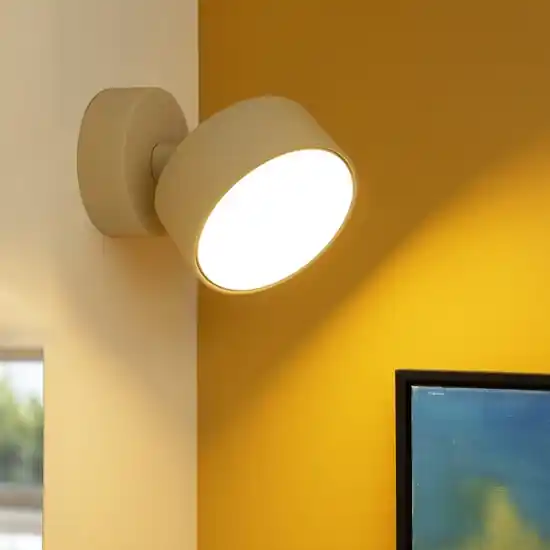 Prezzo Basso Applique led orientabile a parete rotonda sabbia