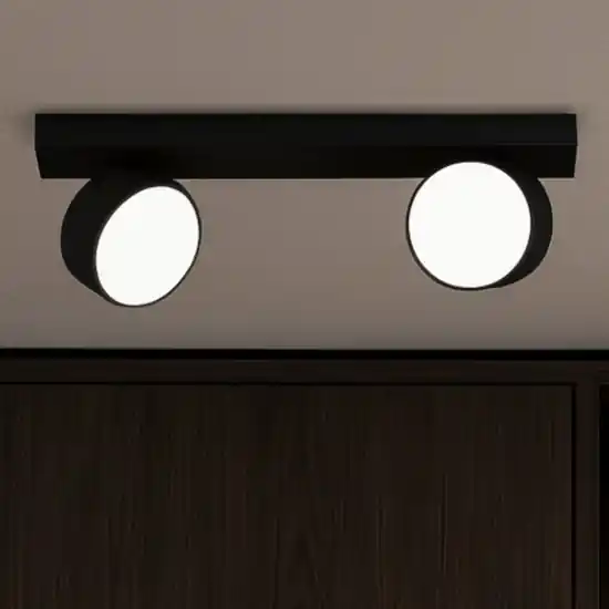 Non Perdere Toplight plafoniera moderna nera con due faretti led orientabili