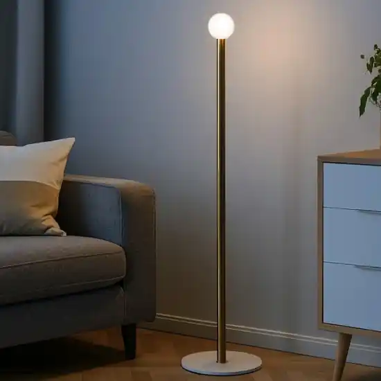 Ultimissimo Modello Piantana moderna oro linea light birba fl h165 cm