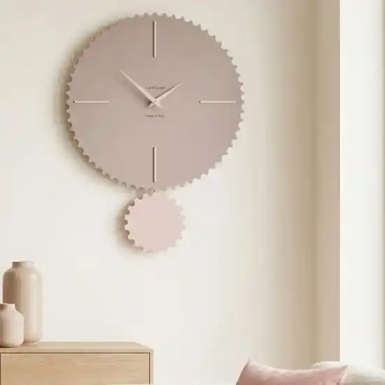 Super Prezzo Orologio con pendolo da parete legno grigio prugna moderno