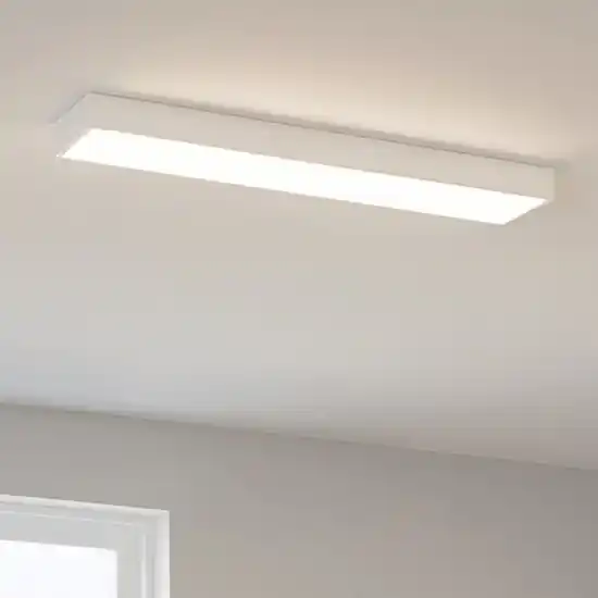 Plafoniera led da ufficio 3000k linea light tara bianco ip40 Pagamento Sicuro