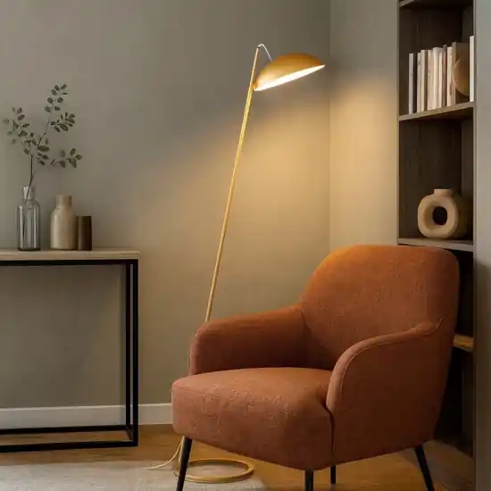 Lampada da terra flut foglia oro moderna led dimmerabile Ultima Occasione