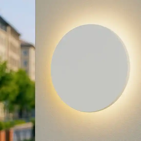 Non Perdere Applique disco led 12w 3000k bianco per esterno