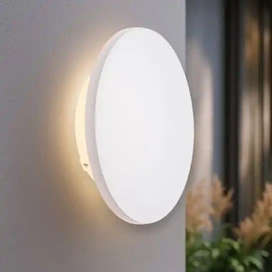 Ultimissimo Modello Applique per esterno disco led 16w 3000k bianco