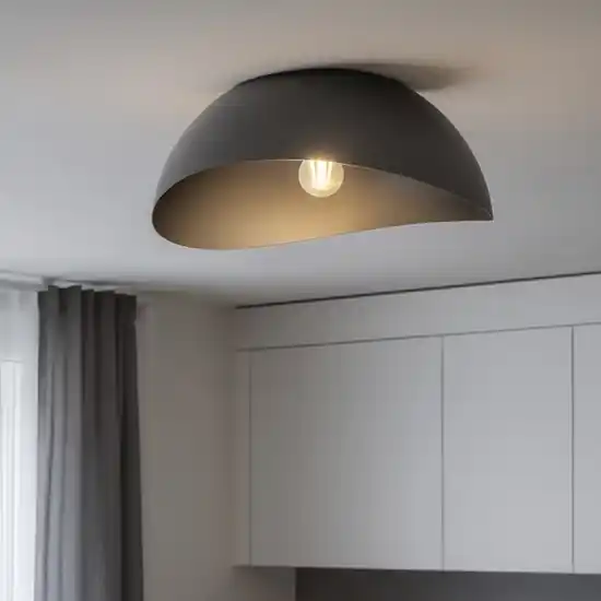 Di Tendenza Plafoniera opi cupola 50cm semisfera nera moderna