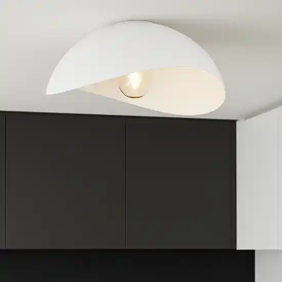 Prezzo Di Fabbrica Plafoniera kiki semi sfera 40cm bianca cupola moderna
