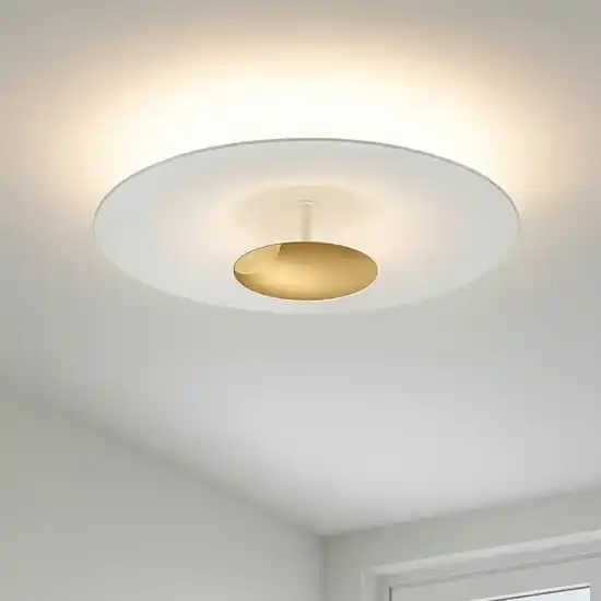 Professionale Plafoniera led 3000k design tondo linea light horizon oro
