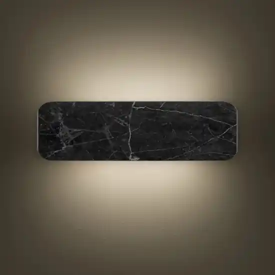 Linea light gemini w1 applique ledq 3000k marmo nero 39cm Solo Oggi