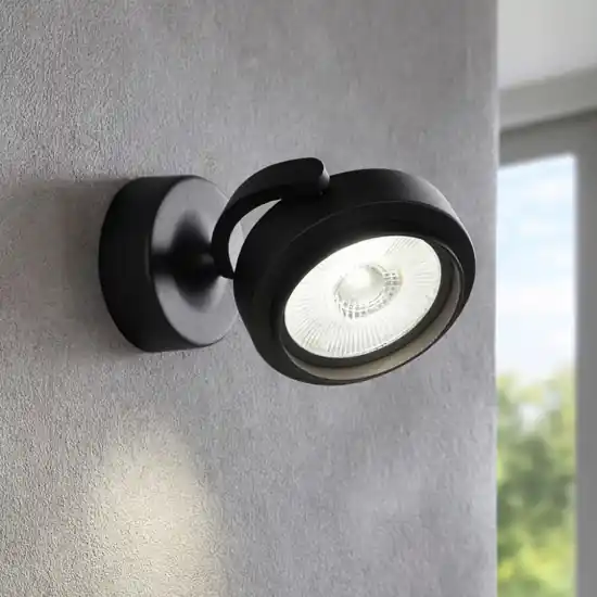 Eta linea light applique da parete spot orientabile nero led 11w 3000k Promozione Esclusiva