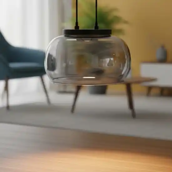 Lampada a sospensione sfera vetro fume led 9w 3000k per isola Bestseller