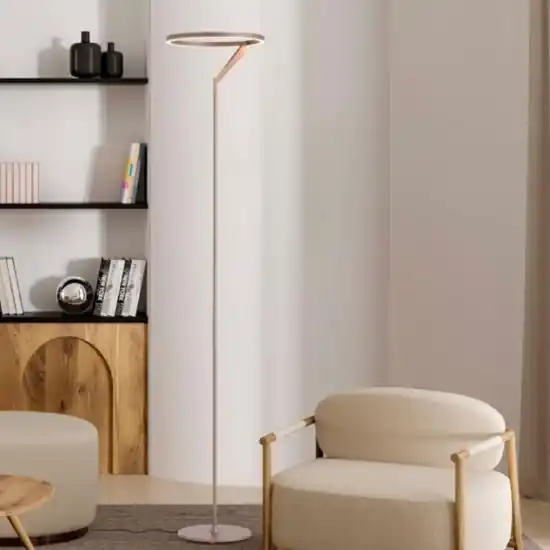 Prezzo Conveniente Lampada da terra a piantana moca caffe moderna led 26w 3000k biemissione