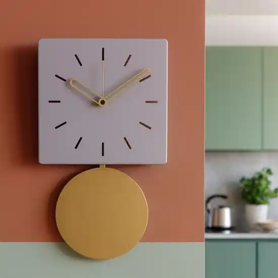 Orologio con pendolo moderno design quadrato viola chiaro Prezzo Ridotto