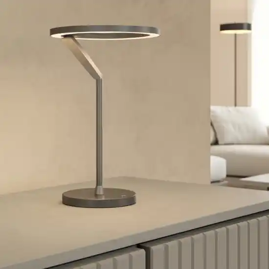 Sconto Lampada da tavolo nichel design moderna circolare