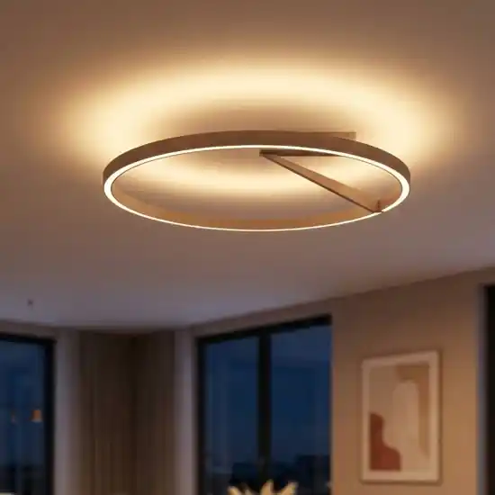 Plafoniera tonda led 35w 2700k 3000k 4000k moderna caffe moca biemissione Offerta Speciale