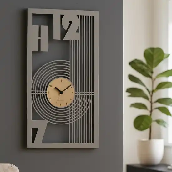 Orologio da parete moderno rettangolare fango oro Occasione Imperdibile