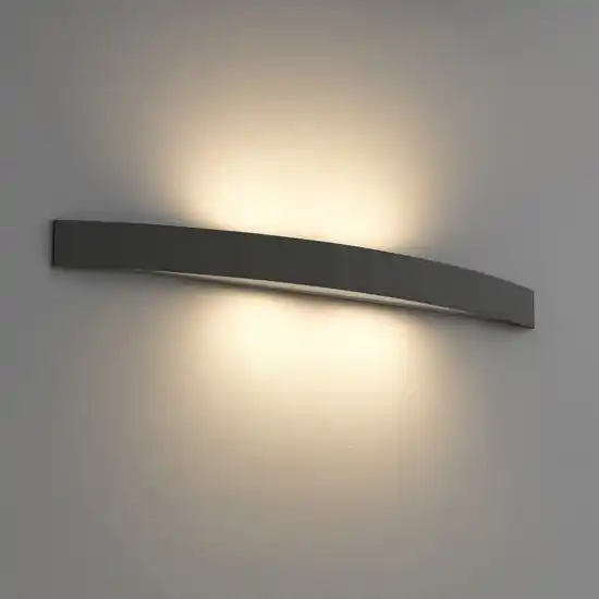 Applique led 35w 3000k curve grigio scuro cemento linea light Must-Have