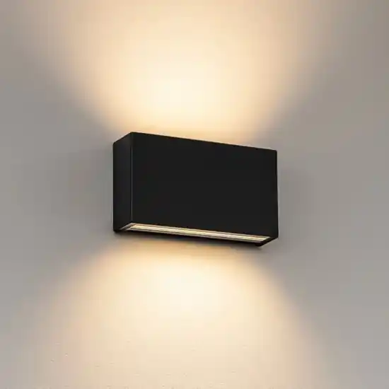 Più Venduto Applique led 10w 4000k bi emissione nero box w2 linea light