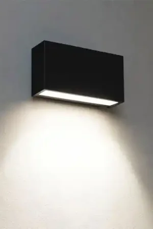 Applique box w1 nero led 6w 3000k mono emissione linea light Novità