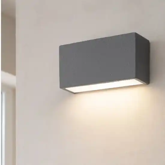 Promo Stagionale Applique box w1 mono emissione led 6w 2700k finitura cemento linea light