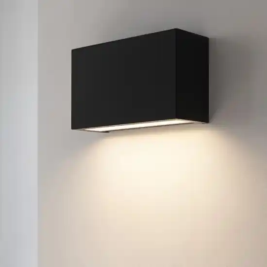 Applique box w1 nero mono emissione led 6w 4000k linea light moderna Spedito Oggi