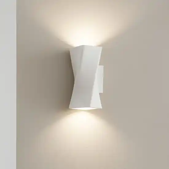 Applique intrecciato di gesso bianco moderna luce biemissione Novità
