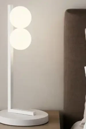 Ideal lux ping pong abat jour lampada da comodino bianca led 6w 300k Compra Online