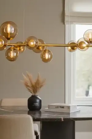 Ideal lux perlage sp10 lampadario ambra oro design Promozione Esclusiva