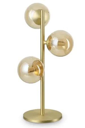 Miglior Prezzo Perlage tl3 ideal lux lampada da tavolo 3 sfere vetro ambra
