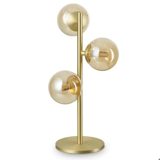 Miglior Prezzo Perlage tl3 ideal lux lampada da tavolo 3 sfere vetro ambra