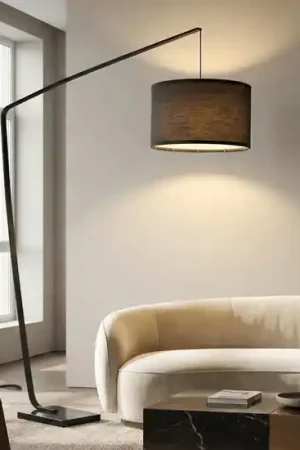 Promozione Piantana ad arco nera base di marmo zoe perenz illuminazione
