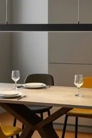 Vivida segmento nero lampadario per soggiorno moderna nero led 36w cct Più Venduto