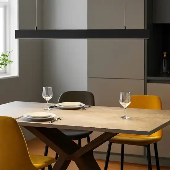 Vivida segmento nero lampadario per soggiorno moderna nero led 36w cct Più Venduto
