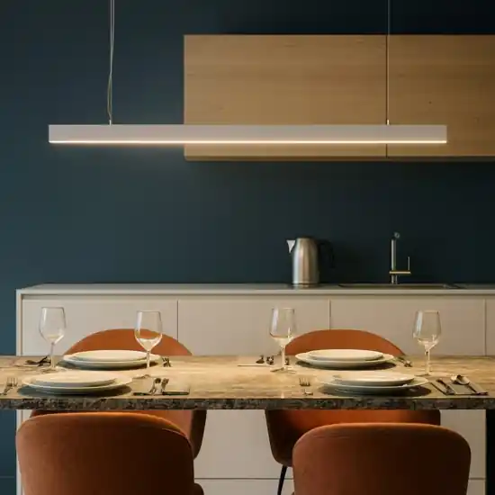 Prezzo Conveniente Lampadario orizzontale da cucina bianco led 36w vivida segmento