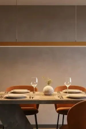 Acquista Ora Lampadario moderno particolare vivida segmento bronzo per tavolo ufficio led 36w cct