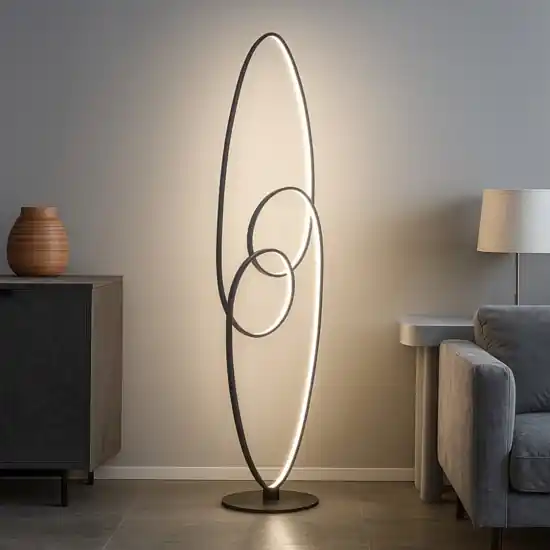 Vendita Finale Gianella eglo lampada da terra moderna nera design led 40w 3000k