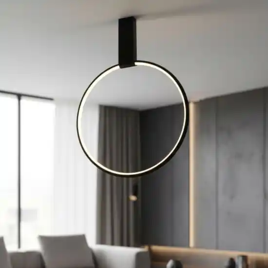 Solo Oggi Plafoniera led 3000k dimmerabile cerchio nero orientabile moderna