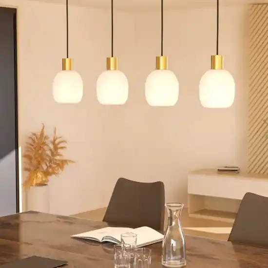 Eglo batista lampadario moderno binario 4 luci oro da tavolo Esclusivo