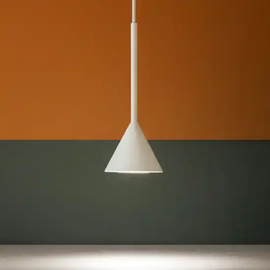 Archimede sp cono sospensione bianca led 3,5w 3000k cavo con decentramento Ultima Occasione